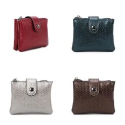 Petit Porte-monnaie Imprimé Croco Zippé Et Patte à Pression