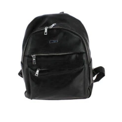 Sac à Dos Zippé En 2 Poches Frontale Zippée Noir - Lot De 6