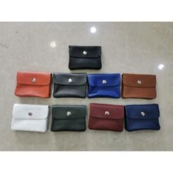 Porte-monnaie Cuir Grainé à Rabat Pression En Petit Modèle - Lot De 6