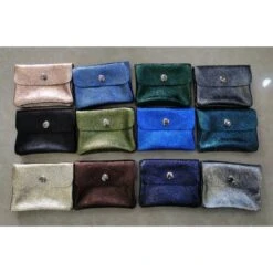 Porte-monnaie Cuir Irisé à Rabat Pression En Petit Modèle - Lot De 60