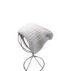 Bonnet Tombant Tricot Côtelé En Acrylique Blanc -Accessoires De Mode product 11623162hd
