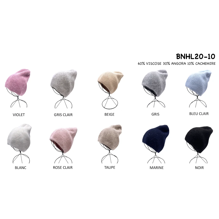 Bonnet En Maille Côtelée Souple à Rayures Verticales Coloris MIX 4 Bonnet En Maille Côtelée Souple à Rayures Verticales Coloris MIX – Image 2