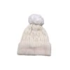 Bonnet à Motif Torsadé Et Pompon Avec Revers Blanc -Accessoires De Mode product 11625190hd