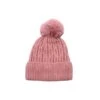 Bonnet à Motif Torsadé Et Pompon Avec Revers Rose -Accessoires De Mode product 11625198hd