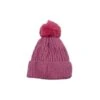 Bonnet à Motif Torsadé Et Pompon Avec Revers Vieux Rose -Accessoires De Mode product 11625201hd