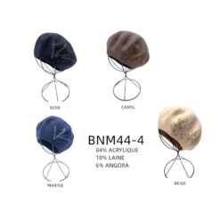 Béret Orné De Strass Et Bijoux Tricoté Acrylique Coloris MIX