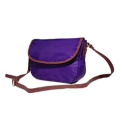 Sac Enveloppe Nylon Violet à Fermoir Avec Rabat Aimanté