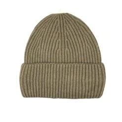 Bonnet Taupe Avec Doublure Fourrée Unisexe à L'intérieur