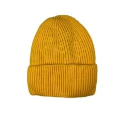 Bonnet Moutarde Avec Doublure Fourrée Unisexe à L'intérieur