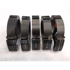 Lot De 6 Ceintures à Réglage Automatique Effet Cuir Noir