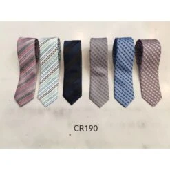 Cravate Parée D'une Mélange De Motif Largeur 6 Cm