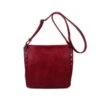 Sac Carré Porté Travers Effet Cuir Vieilli Framboise -Accessoires De Mode product 11631697hd