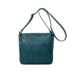 Sac Carré Porté Travers Effet Cuir Vieilli Canard