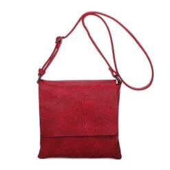 Sac Besace Plat Zippé Avec Un Rabat Aimanté Framboise