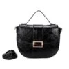 Sac Arrondi Sous Rabat à Boucle Et Bandoulière Amovible Noir -Accessoires De Mode product 11635389hd