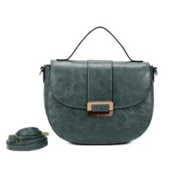 Sac Arrondi Sous Rabat à Boucle Et Bandoulière Amovible Olive