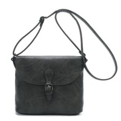 Sac En Bandoulière Similicuir Kaki à Fermoir Boucle Métal