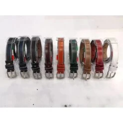 Ceinture Ardillon En Croûte De Cuir De Vachette Coloris AU CHOIX