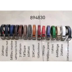 Ceinture En Cuir De Vachette à Boucle Ardillon Largeur 2,8 Cm