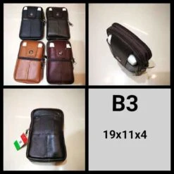 Pochette De Ceinture Ou Bandoulière En Cuir Zippée à Rabat