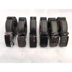 Ceinture En Véritable Cuir à Boucle Métal Automatique