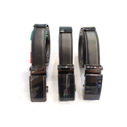 Ceinture Automatique En Cuir De Vachette Noir Largeur 3 Cm