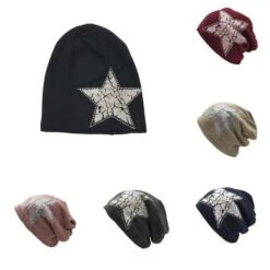 Bonnet Motif étoile à Strass Avec Doublure Polaire Coloris MIX
