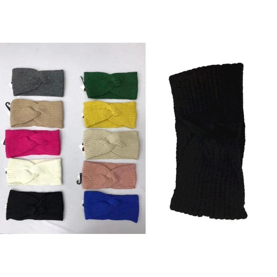 Bandeau Croisé Devant En Maille Unie à Torsades 3 Bandeau Croisé Devant En Maille Unie à Torsades