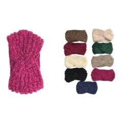 Bandeau En Douce Maille Unie à Détail Croisé Devant