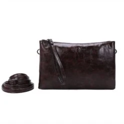 Sac Rectangulaire Dotée 2 Rangements Séparés Marron