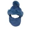 Bonnet Polaire à Pompon + écharpe En Peluche Bleu 2 En 1 -Accessoires De Mode product 11669544hd