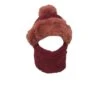 Bonnet Polaire à Pompon + écharpe En Peluche Bordeaux 2 En 1 -Accessoires De Mode product 11669545hd
