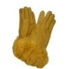 Gants Tactiles Avec Poignet Fausse Fourrure Moutarde -Accessoires De Mode product 11669845hd