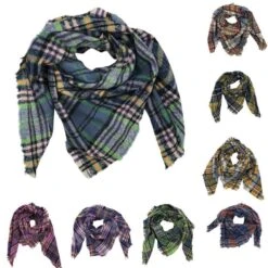 Assortiment écharpe En Motif Carreaux Multicolores