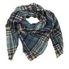 Écharpe Bleu Pétrole En Motif Carreaux Multicolores -Accessoires De Mode product 11671740hd