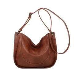 Sac Besace Souple Avec Sangle D'épaule Camel