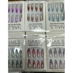 Faux Ongles Long Design à Couleurs Dégradées