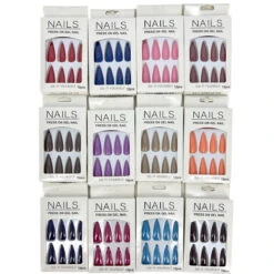 Faux Ongles Long En Plastique De Couleur Unie