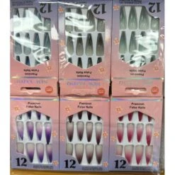 Pack De 12 Faux Ongles En Plastique Effet Dégradé