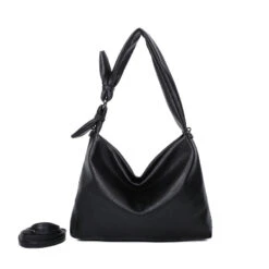 Sac En Simili Cuir Souple Avec Une Poignée Stylée Noir