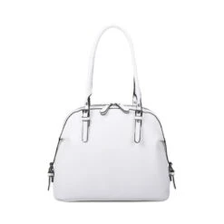 Grand Sac Porté Sur L'épaule à L'aspect Cuir Blanc