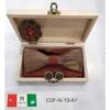 Coffret Noeud Papillon En Bois + Broche + Boutons De Manchettes + Pochette à Motif -Accessoires De Mode product 11679179hd