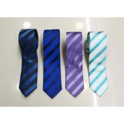 Cravate Tissée En Polyester Et Soie à Imprimé Avec Rayures