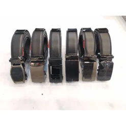 Ceinture Automatique Sans Trous En Croûte De Cuir De Vachette