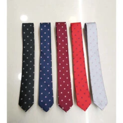 Cravate Fantaisie Imprimée En Polyester Soie Coloris MIX