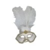 Masque Pour Les Yeux Avec Plumes Blanches -Accessoires De Mode product 11695863hd