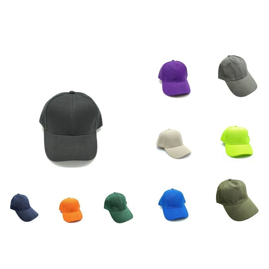 Casquette Unie Avec Sangle Serrage à L'arrière En Velcro 3 Casquette Unie Avec Sangle Serrage à L'arrière En Velcro