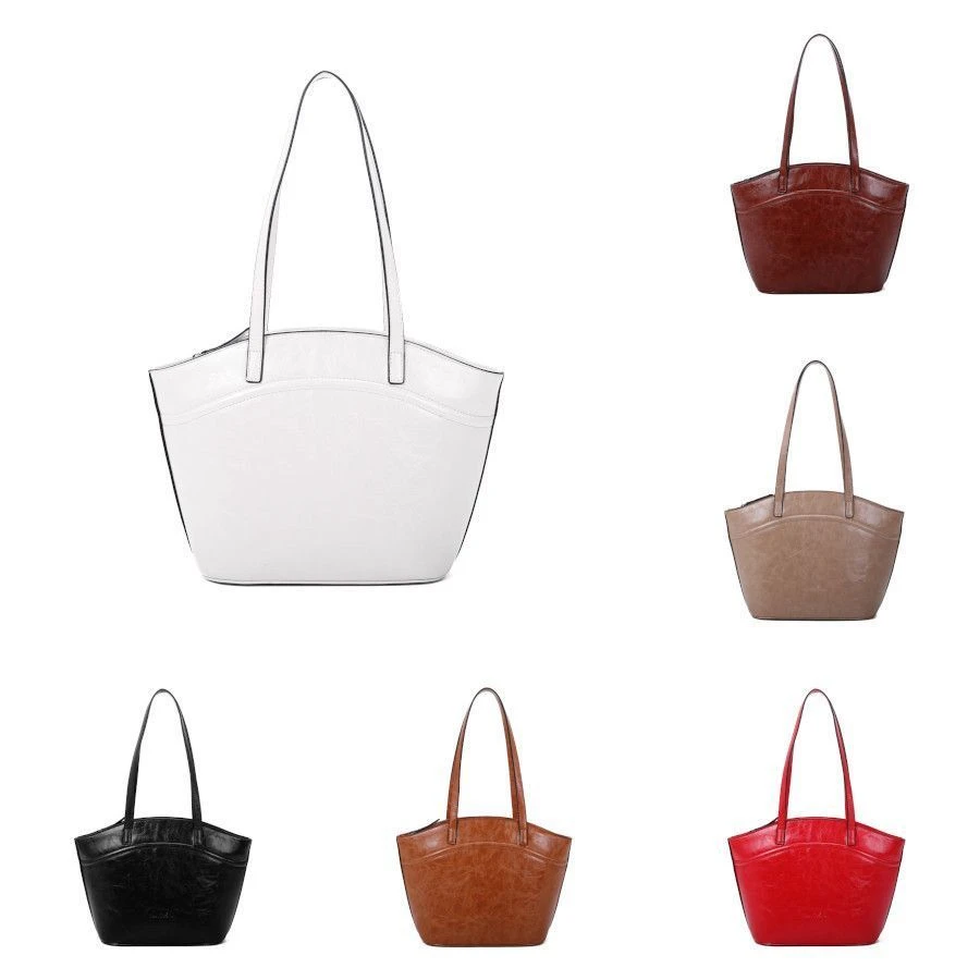 Sac Cabas Aspect Cuir Lisse à Longue Anses Fermeture Zip 3 Sac Cabas Aspect Cuir Lisse à Longue Anses Fermeture Zip