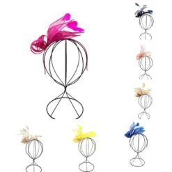 Serre-tête De Cérémonie Paré De Plumes Et De Fleurs Stylée