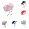 Bibi De Cérémonie Design à Fleur Et Des Belles Plumes Coloris Au Choix -Accessoires De Mode product 11697236hd